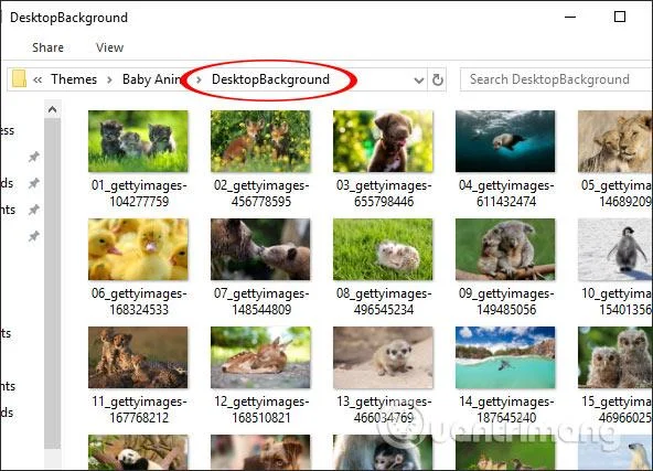 Bagaimana untuk mendapatkan imej dalam tema pada Windows 10