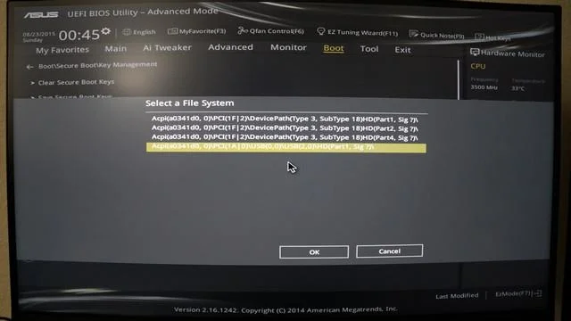 ASUS UEFI BIOS yardımcı programını kullanarak Güvenli Önyüklemeyi etkinleştirme veya devre dışı bırakma