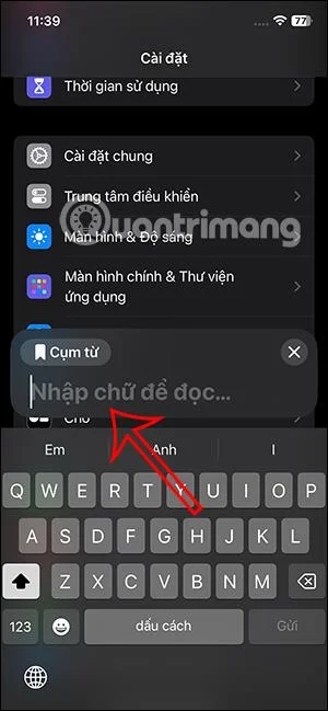 Arahan untuk menggunakan Live Speech untuk memanggil FaceTime
