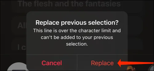 Cara berkongsi lirik daripada Apple Music pada iPhone atau iPad