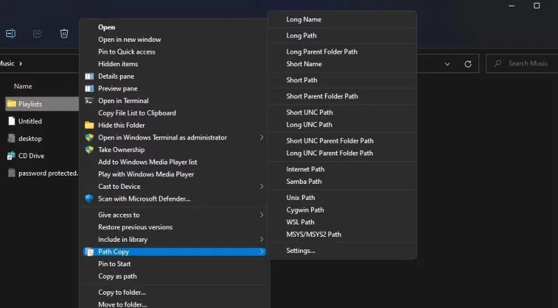 Windows 11'de dosya ve klasör yollarını kopyalamanın 6 yolu