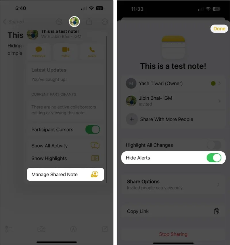 Bagaimana untuk mematikan pemberitahuan nota kongsi pada iPhone