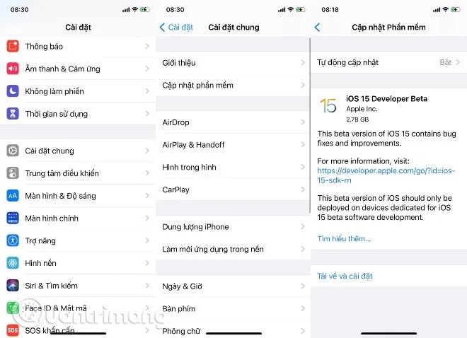 Cara memasang iOS 15 beta, iOS 15 beta awam pada iPhone