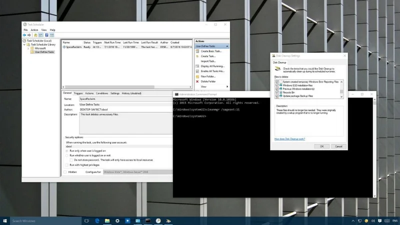 Kosongkan ruang cakera keras secara automatik pada Windows 10 dengan Pembersihan Cakera
