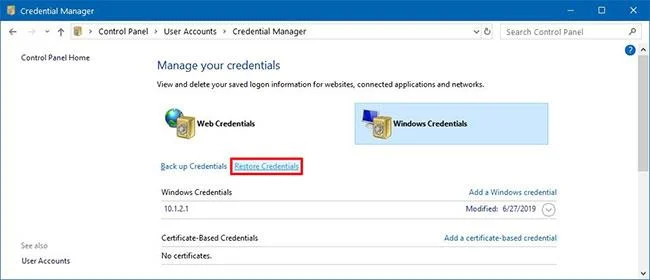 So verwenden Sie den Anmeldeinformationsmanager in Windows 10