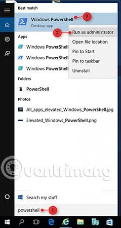 Accedi a PowerShell e alla sezione Amministrazione di Windows 10