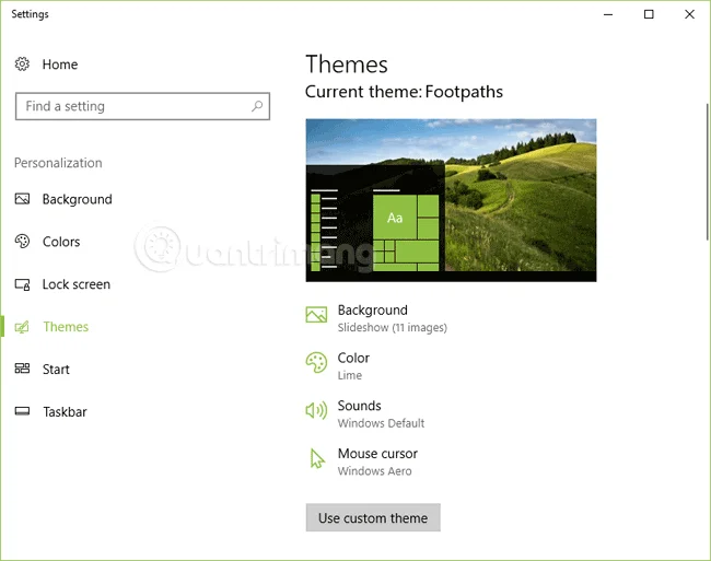 Cara menggunakan Tema pada Windows 10