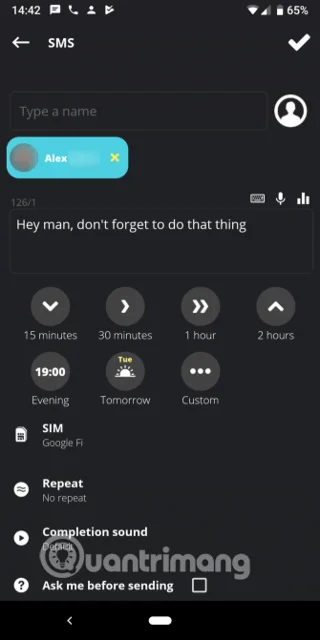 Bagaimana untuk menjadualkan penghantaran mesej SMS pada Android