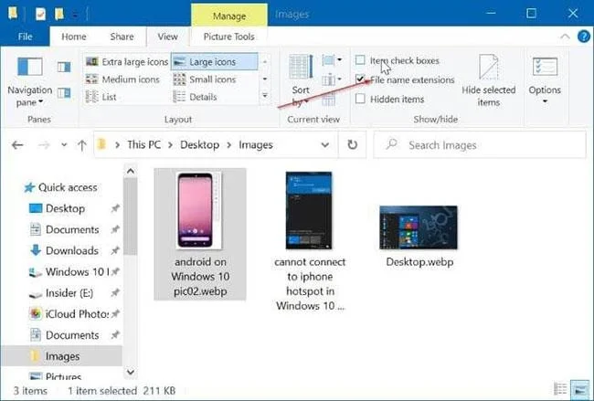 WebPをJPGに変換する手順