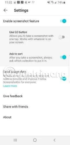 Comment utiliser ScreenshotGo de Firefox pour Android