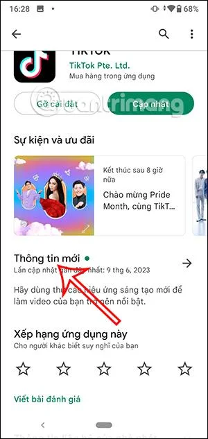 Semakan versi apl Android