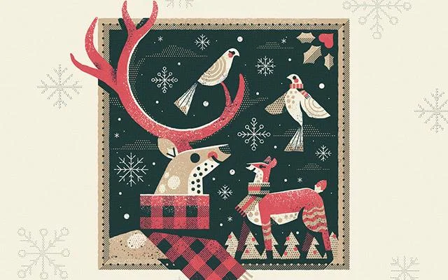 Kertas dinding Krismas yang comel, kertas dinding Krismas yang comel