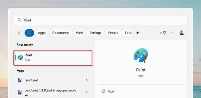 如何在 Windows 11 中開啟 Microsoft 畫圖