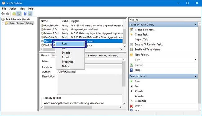 Bagaimana untuk menangguhkan permulaan program dengan Penjadual Tugas pada Windows 10/8/7
