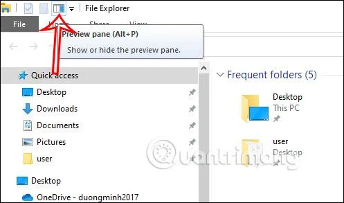 Bagaimana untuk menukar Akses Pantas dalam Penjelajah Fail