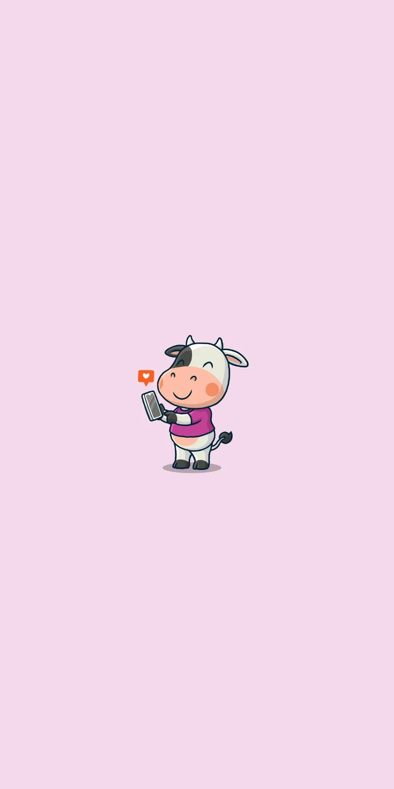 Kertas dinding lembu tenusu comel, gambar lembu tenusu comel