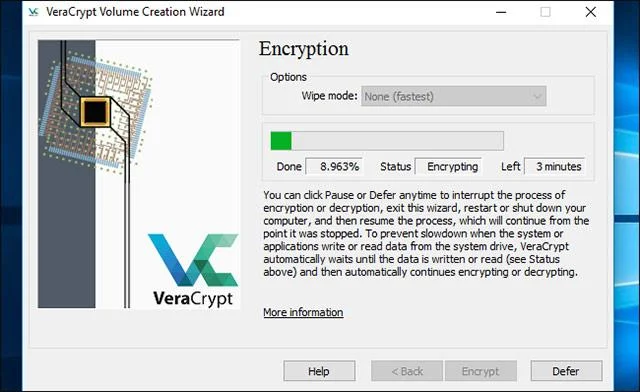 Bagaimana untuk menyulitkan pemacu sistem Windows dengan VeraCrypt