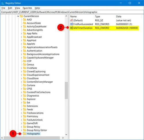 Windows 10'da Karma Gerçeklik kulaklıklarının zaman aşımı nasıl değiştirilir?