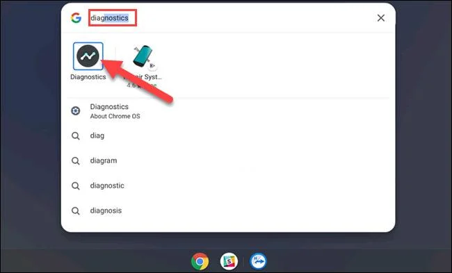 Cara menggunakan aplikasi Diagnostik pada Chromebook