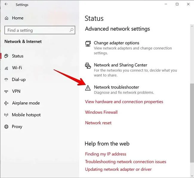 Correggi rapidamente l'errore "Il WiFi non ha una configurazione IP valida" su Windows 10