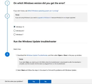 Windows Update Sorun Gidericisini kullanma talimatları