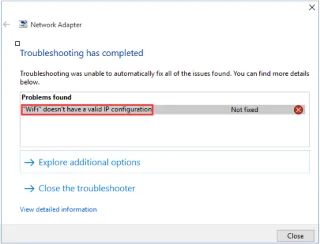 Los snel de fout “WiFi heeft geen geldige IP-configuratie” op Windows 10 op