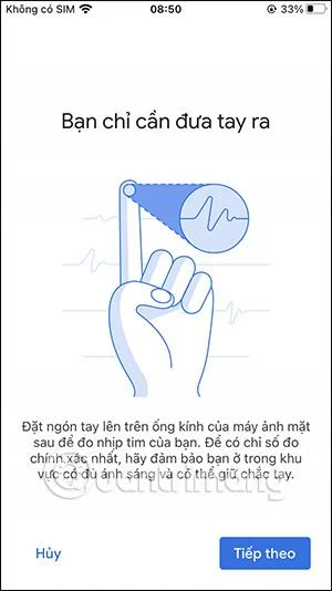Cara menggunakan Google Fit untuk mengukur kadar denyutan jantung dan kadar pernafasan pada iPhone