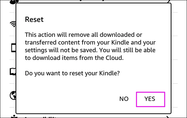 Kindleリセット完了