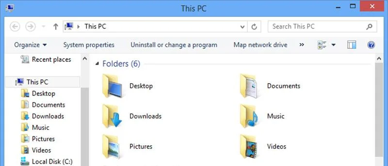 Windows 8'de Şerit arayüzünü kaldırma talimatları