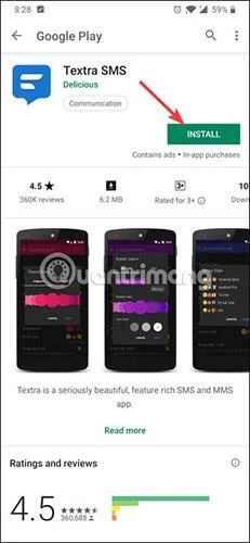 Bagaimana untuk menetapkan apl pemesejan lalai pada Android