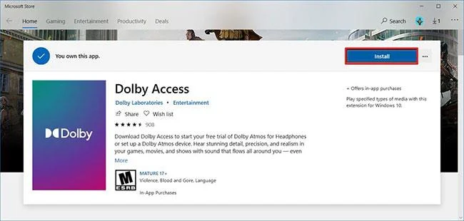 Windows 10 で Dolby Atmos を使用して空間サウンドを設定する方法