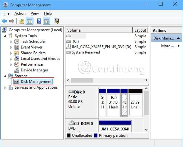Ketahui tentang Pengurusan Cakera dalam Windows