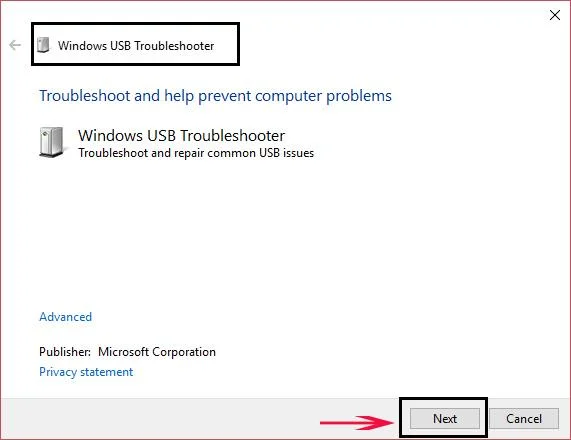 Instructions pour corriger les erreurs de connexion USB sous Windows 10 à l'aide de l'utilitaire de résolution des problèmes USB Windows