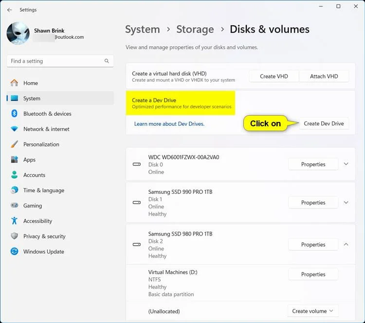 Hoe u een Dev Drive maakt op Windows 11