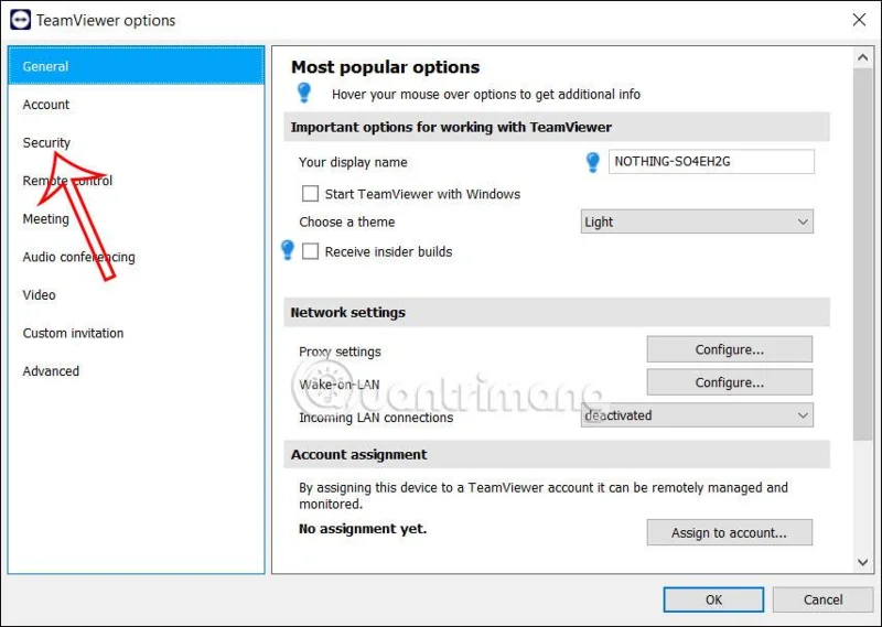 Arahan untuk menetapkan kata laluan tetap TeamViewer terkini