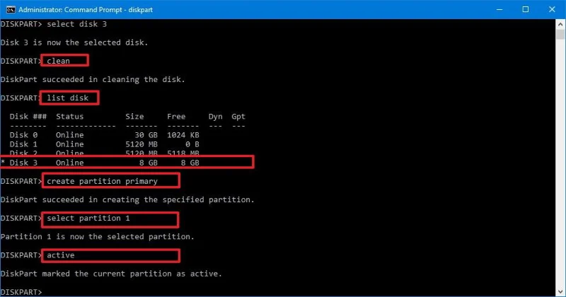 Gunakan DiskPart untuk memformat dan membersihkan pemacu keras mudah alih pada Windows 10