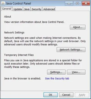 Cari dan lancarkan Panel Kawalan Java pada sistem pengendalian Windows