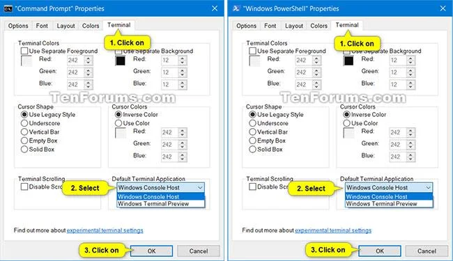 Bagaimana untuk menukar apl Terminal lalai dalam Windows 10