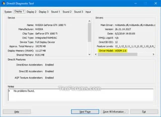 Comment vérifier la version WDDM sous Windows