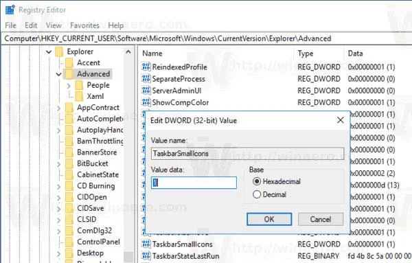 Windows 10'da Küçük görev çubuğu düğmelerini kullan seçeneği nasıl açılır/kapatılır