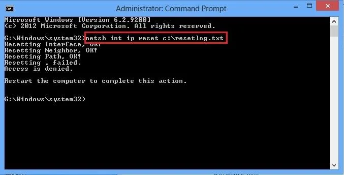 WindowsXP/7/8/8.1上でCMDコマンドを使用してインターネット接続を高速化します