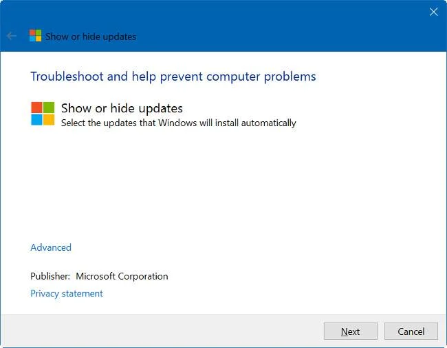 Comment masquer Windows Update sur Windows 10
