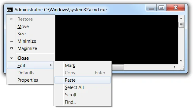 CMD でコピー ペースト コマンドを有効にする最速の方法
