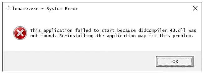 Fix d3dcompiler_43.dll niet gevonden of ontbrekende fout