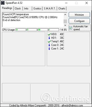 Cara menggunakan SpeedFan untuk memeriksa suhu CPU dan kelajuan kipas komputer