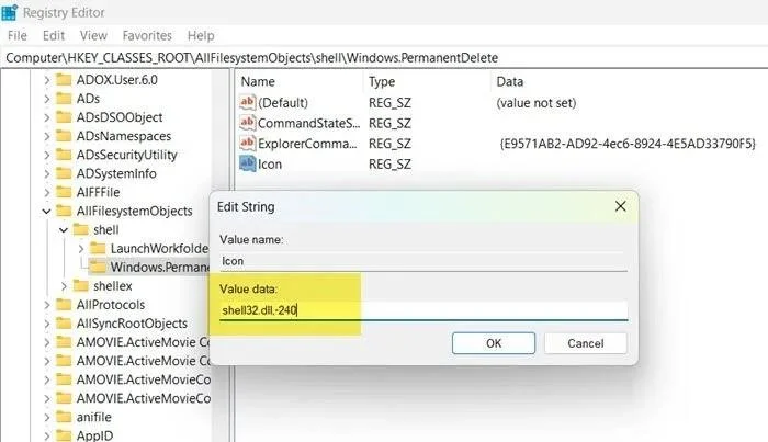 Hoe u de optie Permanent verwijderen kunt toevoegen aan het contextmenu van Windows 11/10