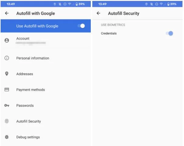 Comment remplir automatiquement les mots de passe sur Android