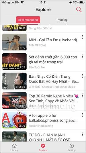 Cara menggunakan MeMusic untuk menonton video pada iPhone