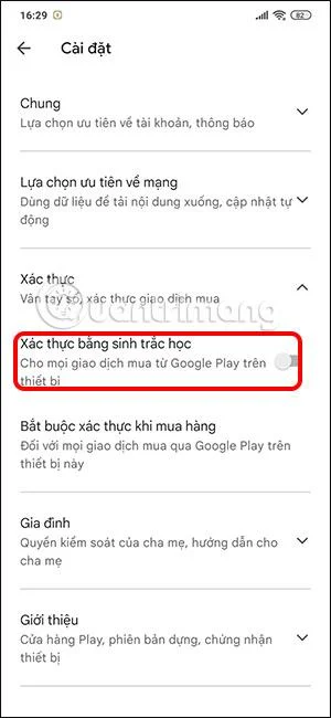 Comment activer l'authentification par empreinte digitale lors des achats sur Google Play