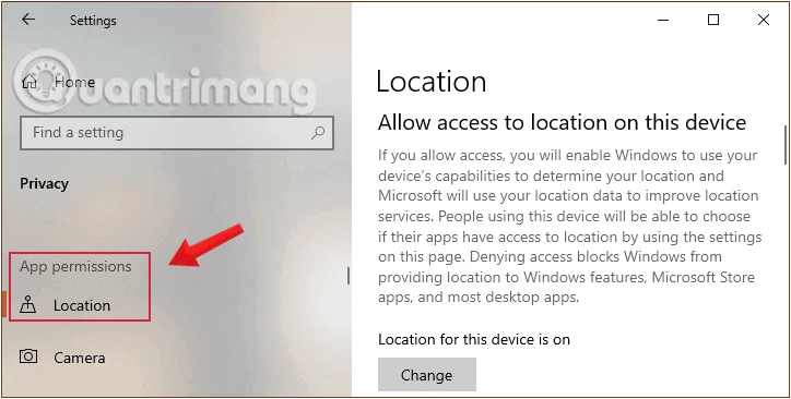 Matikan penjejakan lokasi pada Windows 10
